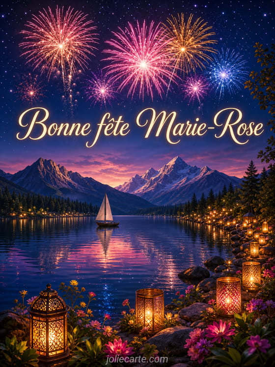 Carte bonne fĂȘte Marie-Rose