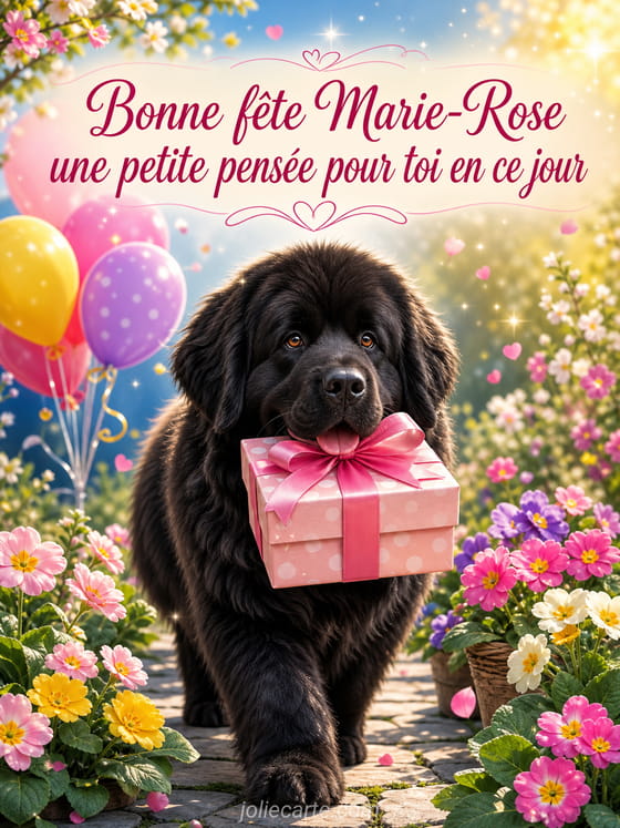 Carte bonne fĂȘte Marie-Rose