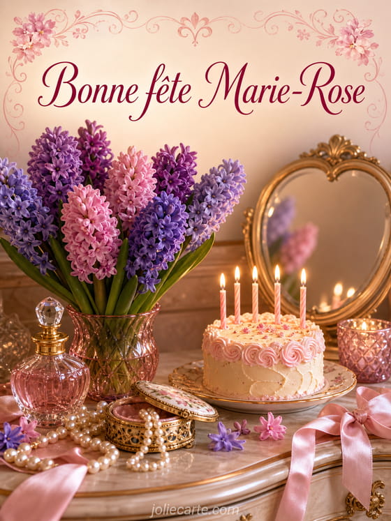 Carte bonne fĂȘte Marie-Rose