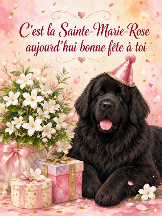 Carte bonne fĂȘte Marie-Rose