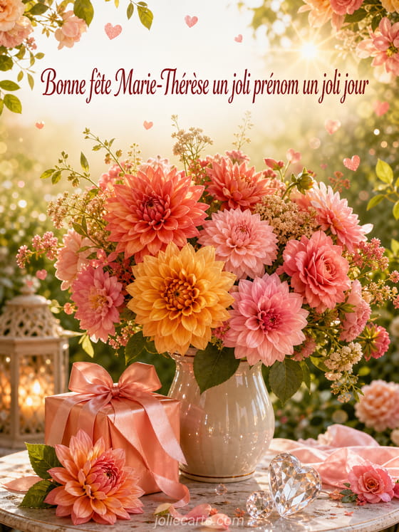 Carte bonne fête Marie-Thérèse