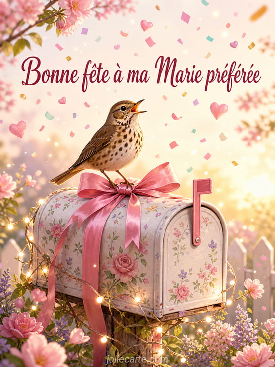 Carte bonne fête Marie