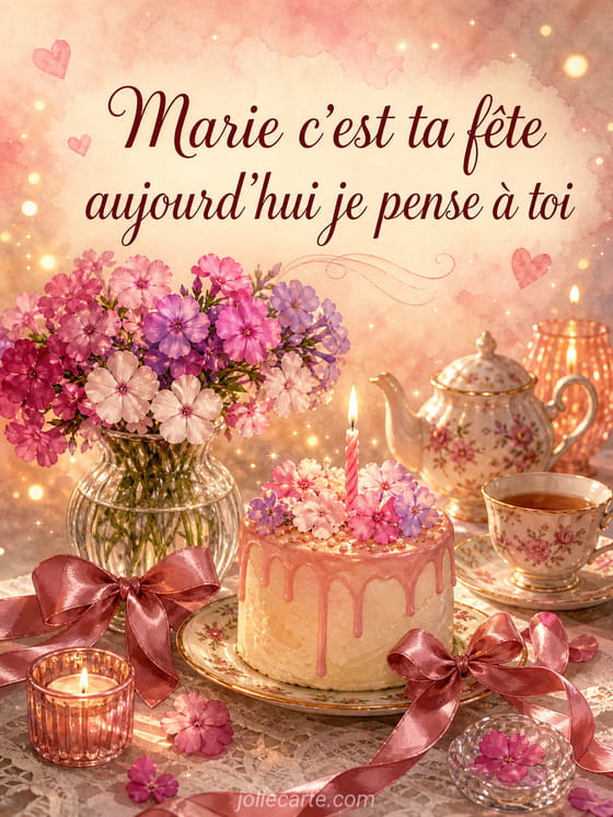 Carte bonne fête Marie