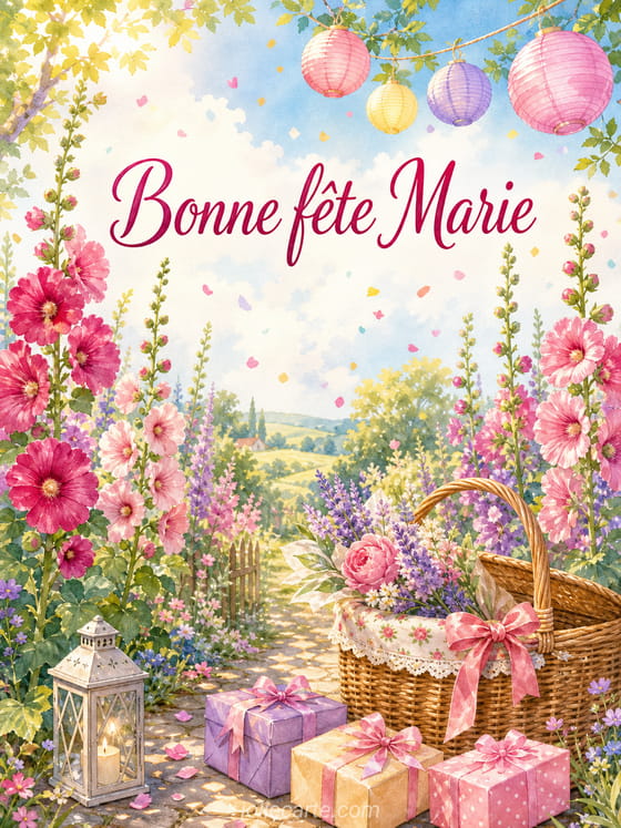 Carte bonne fête Marie