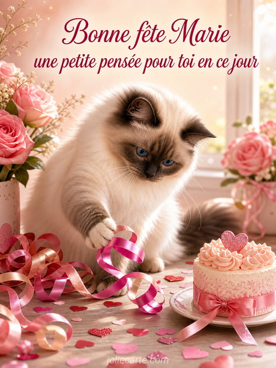 Carte bonne fête Marie