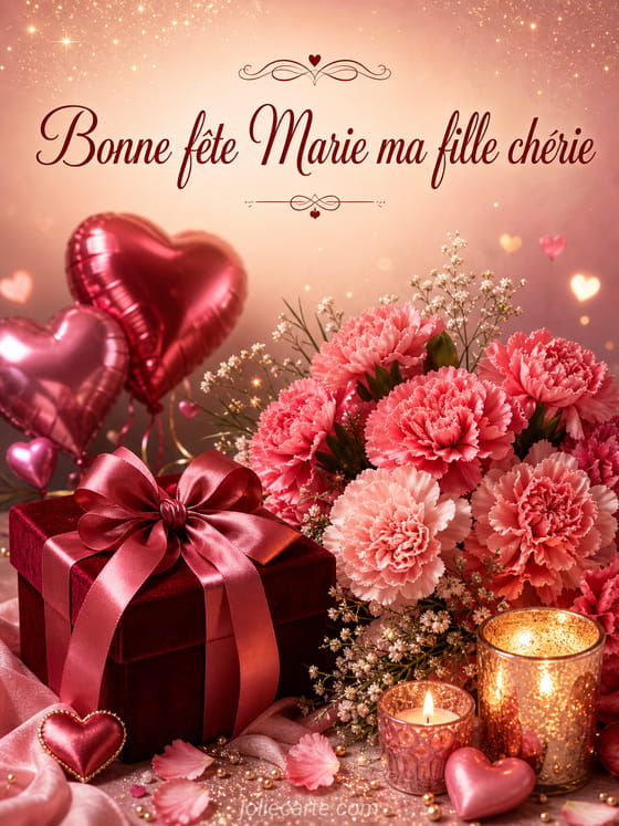 Carte bonne fête Marie