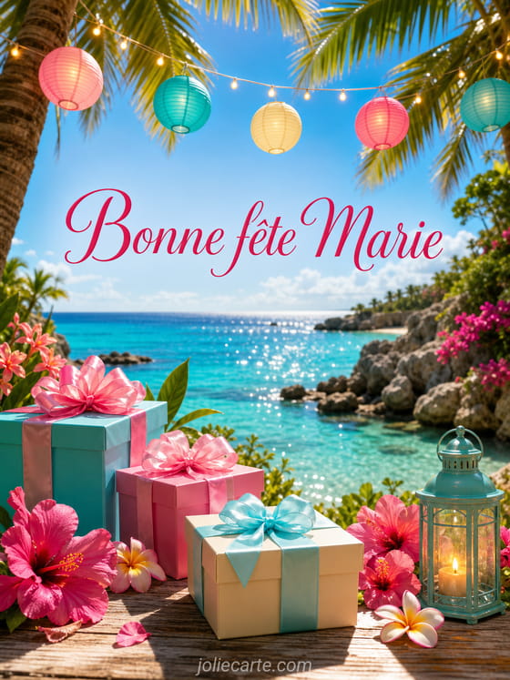 Carte bonne fête Marie