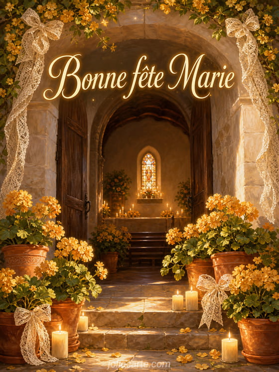 Carte bonne fête Marie