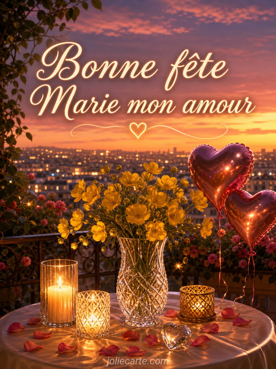 Carte bonne fête Marie