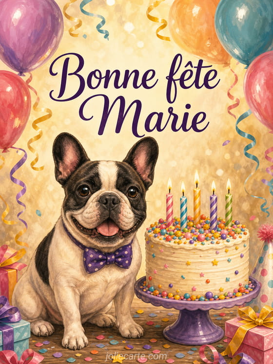 Carte bonne fête Marie