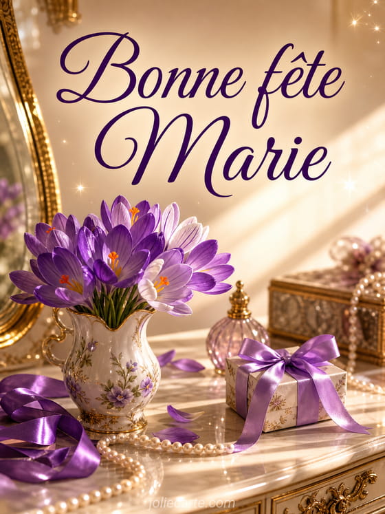 Carte bonne fête Marie