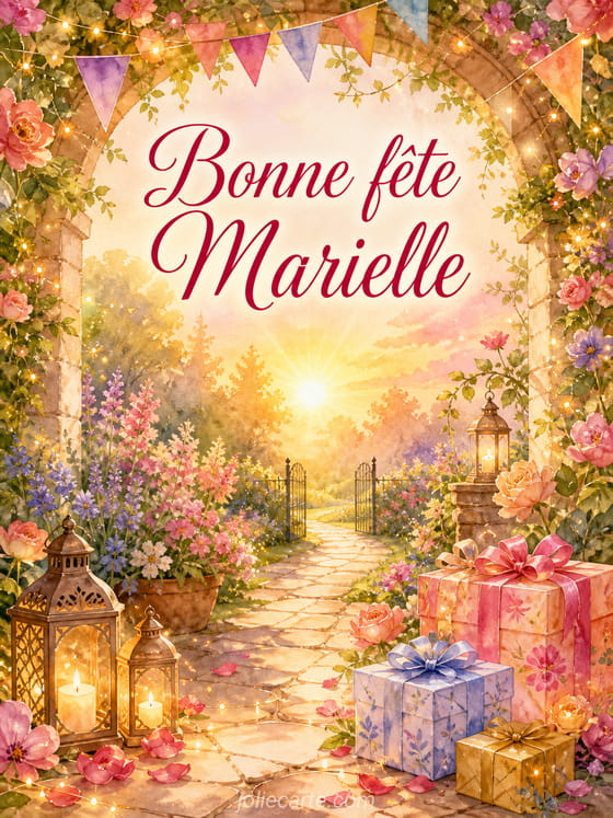 Carte bonne fĂȘte Marielle