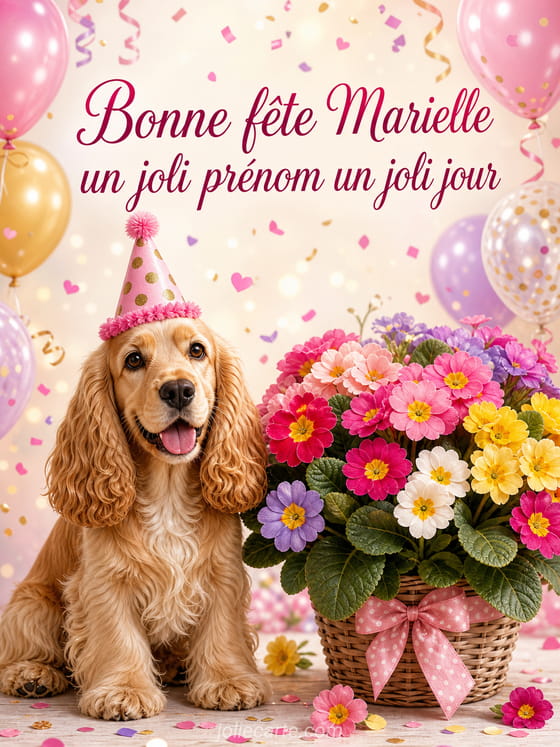 Carte bonne fĂȘte Marielle