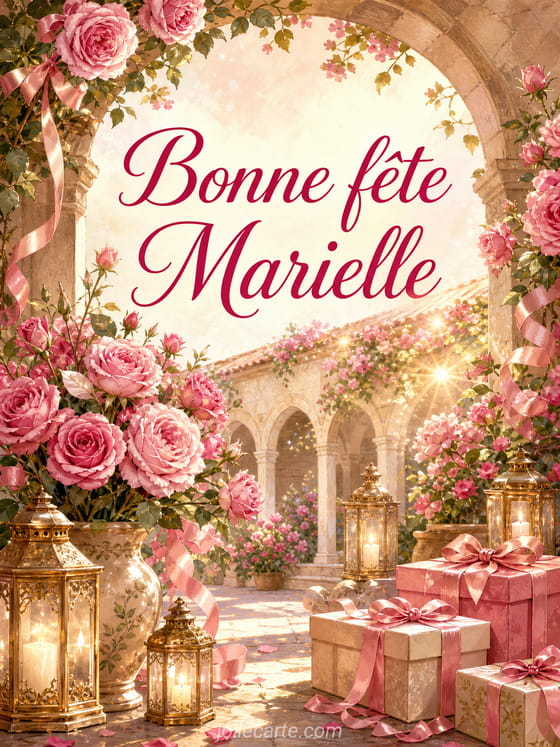Carte bonne fĂȘte Marielle