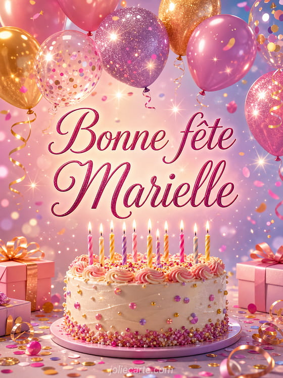 Carte bonne fĂȘte Marielle