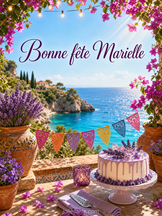 Carte bonne fĂȘte Marielle