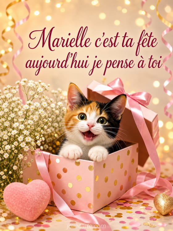 Carte bonne fĂȘte Marielle