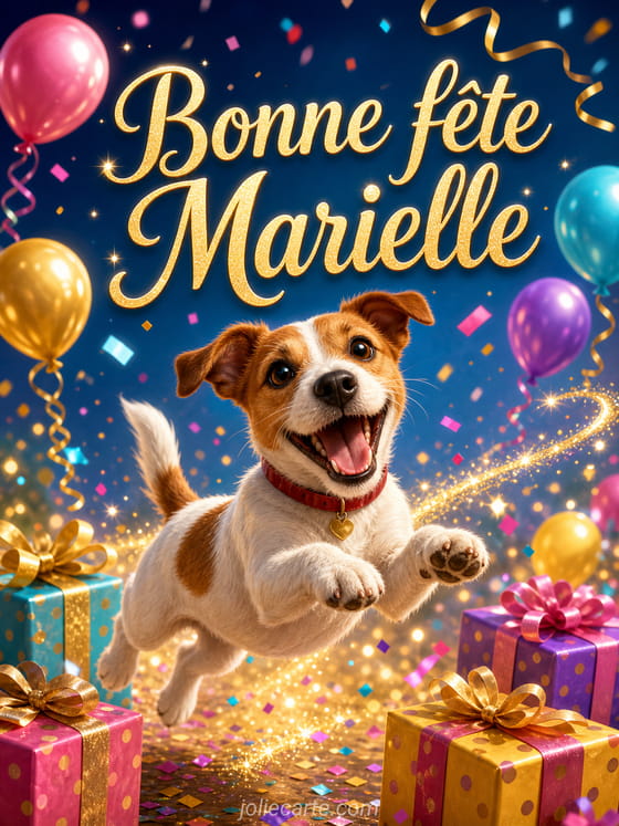 Carte bonne fĂȘte Marielle