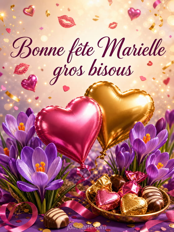 Carte bonne fĂȘte Marielle