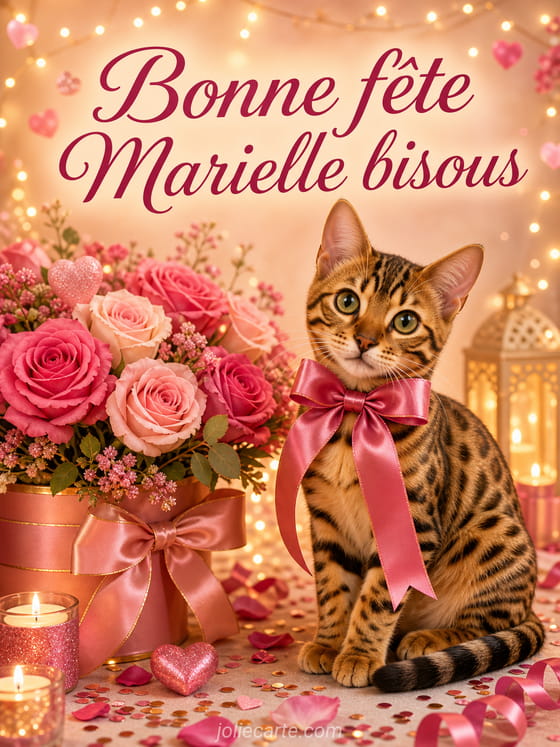 Carte bonne fĂȘte Marielle