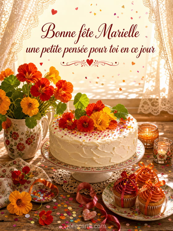 Carte bonne fĂȘte Marielle
