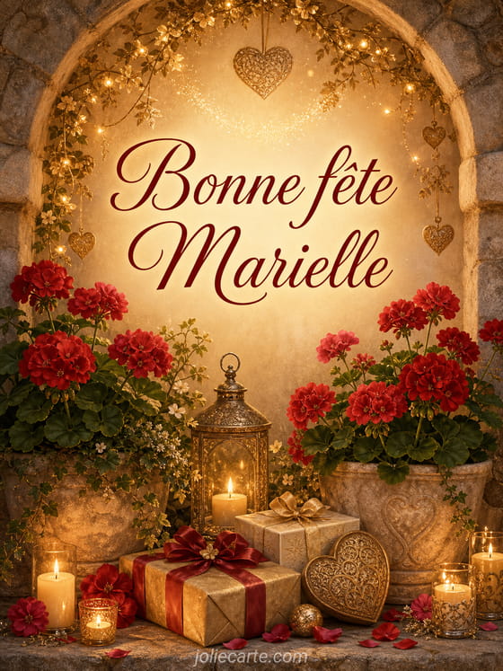 Carte bonne fĂȘte Marielle