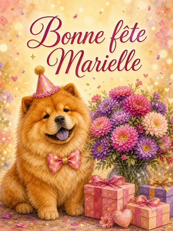 Carte bonne fĂȘte Marielle