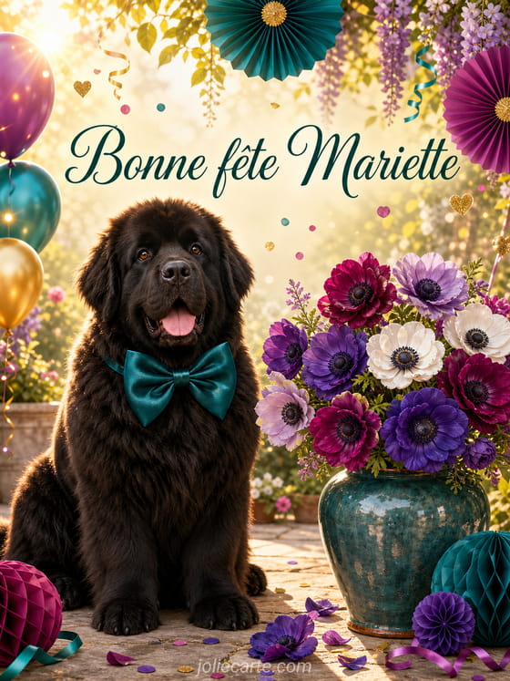 Carte bonne fĂȘte Mariette
