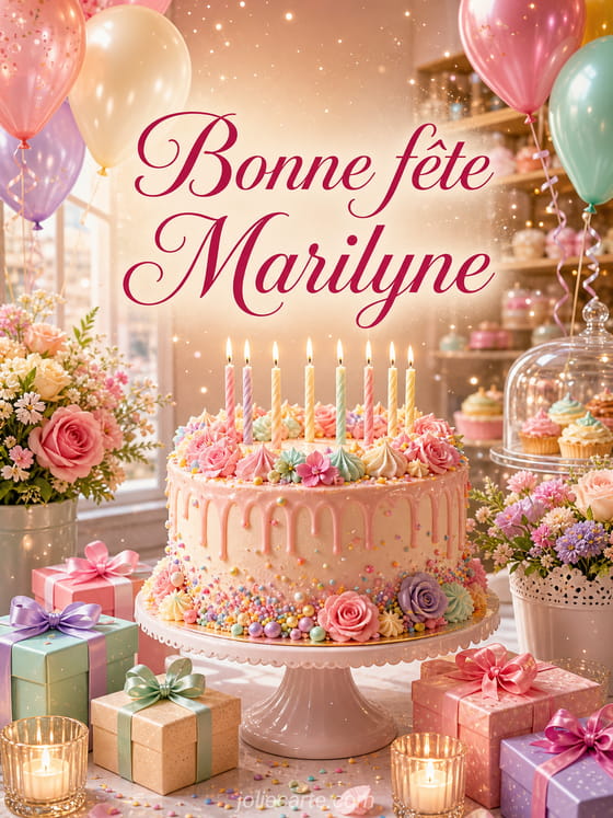 Carte bonne fĂȘte Marilyne