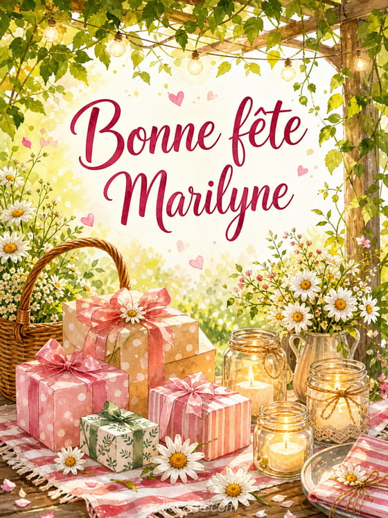 Carte bonne fĂȘte Marilyne