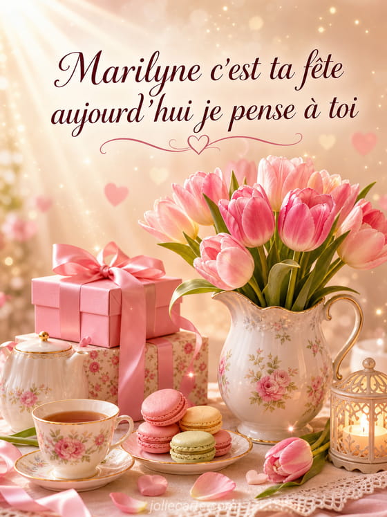 Carte bonne fĂȘte Marilyne