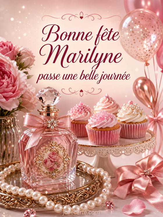 Carte bonne fĂȘte Marilyne