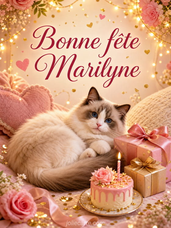 Carte bonne fĂȘte Marilyne
