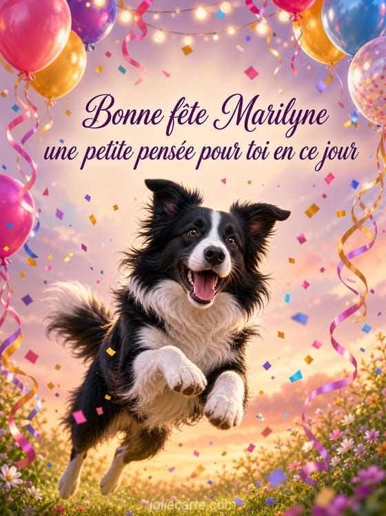 Carte bonne fĂȘte Marilyne