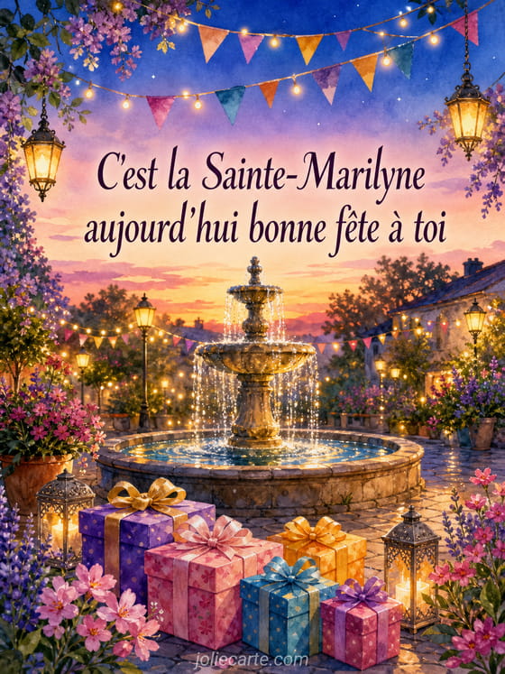 Carte bonne fĂȘte Marilyne