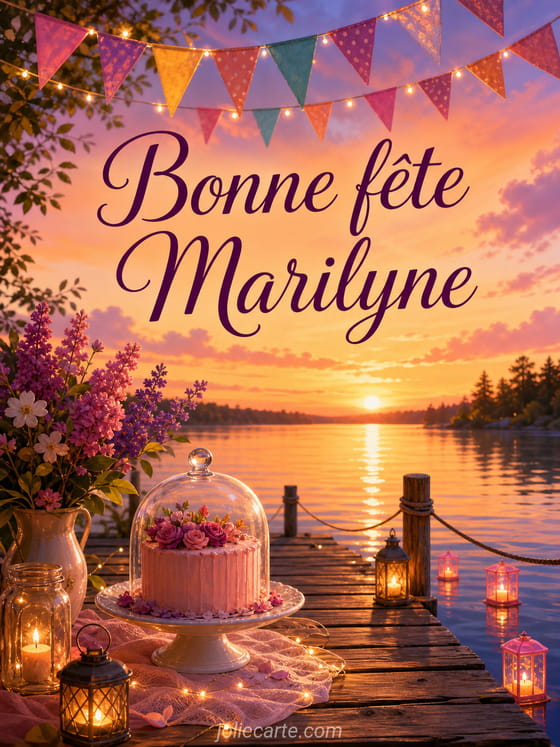 Carte bonne fĂȘte Marilyne