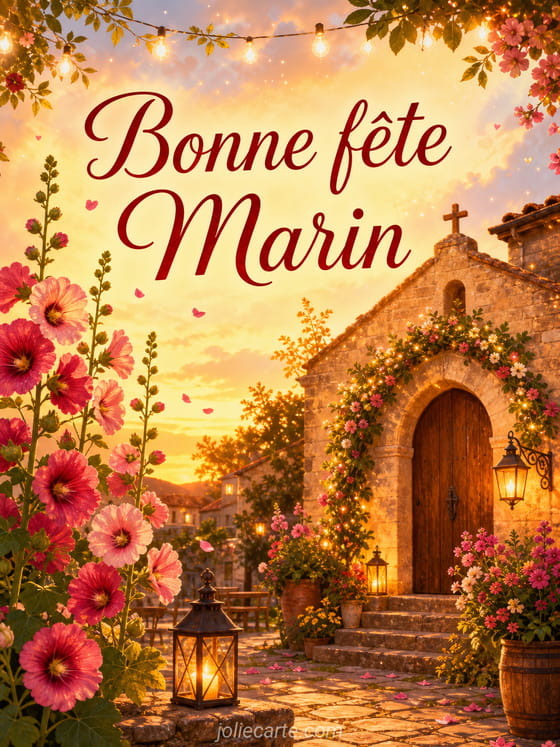 Carte bonne fête Marin