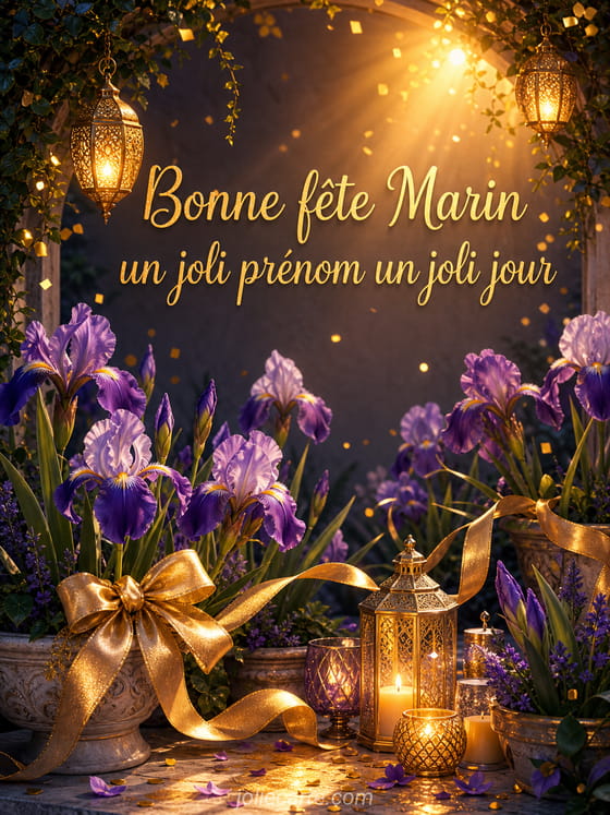 Carte bonne fête Marin
