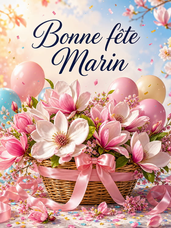 Carte bonne fête Marin