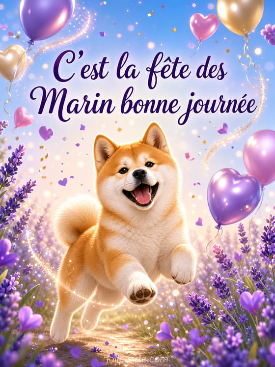 Carte bonne fête Marin