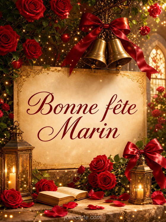 Carte bonne fête Marin