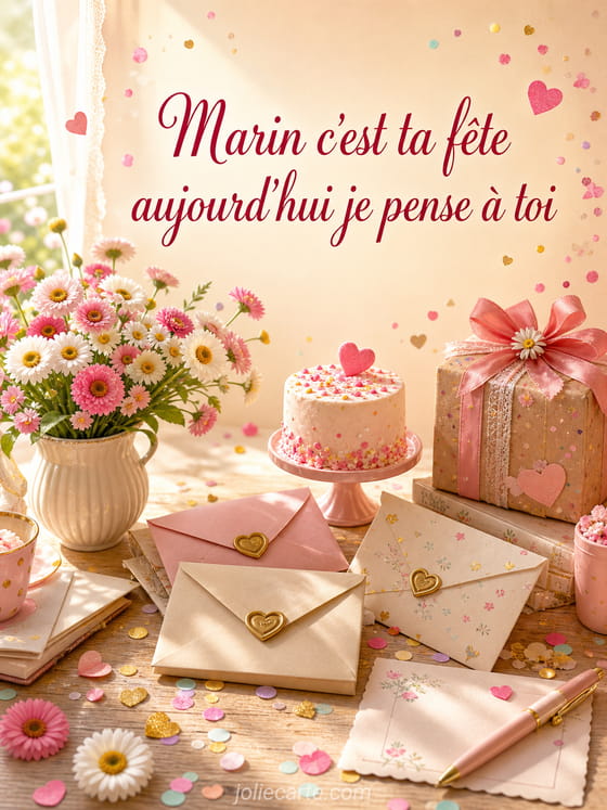 Carte bonne fête Marin