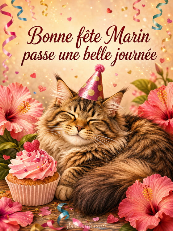 Carte bonne fête Marin