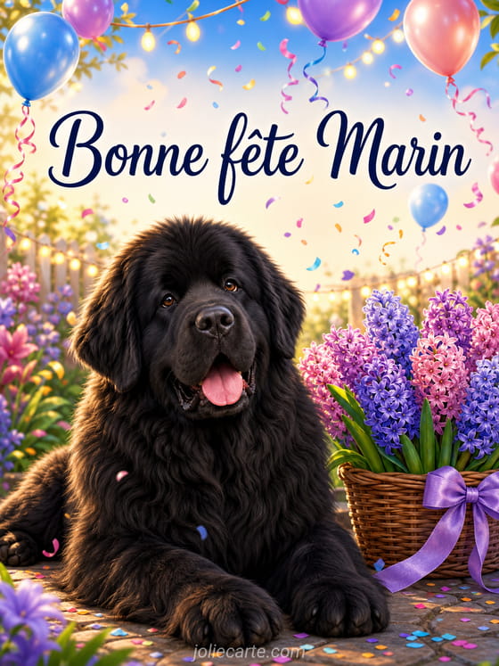 Carte bonne fête Marin