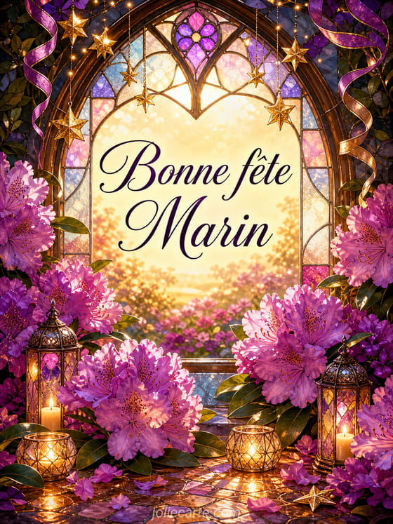 Carte bonne fête Marin