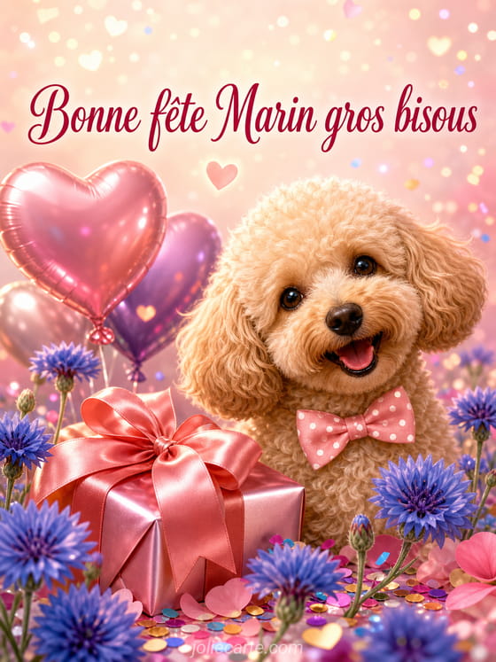 Carte bonne fête Marin