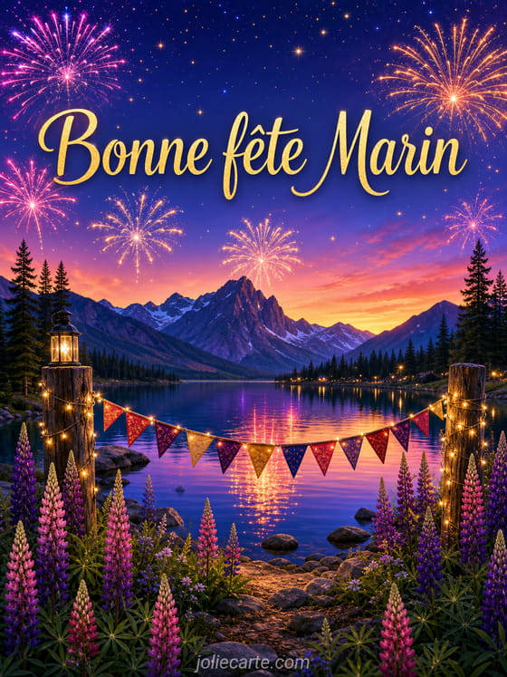 Carte bonne fête Marin