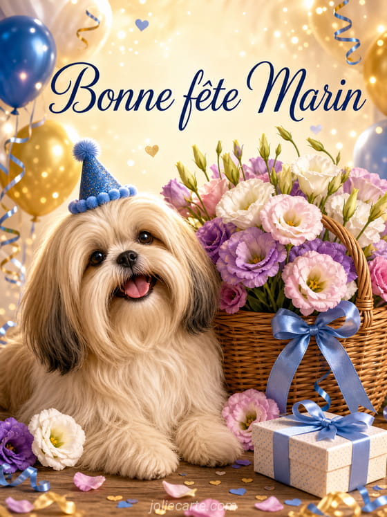 Carte bonne fête Marin