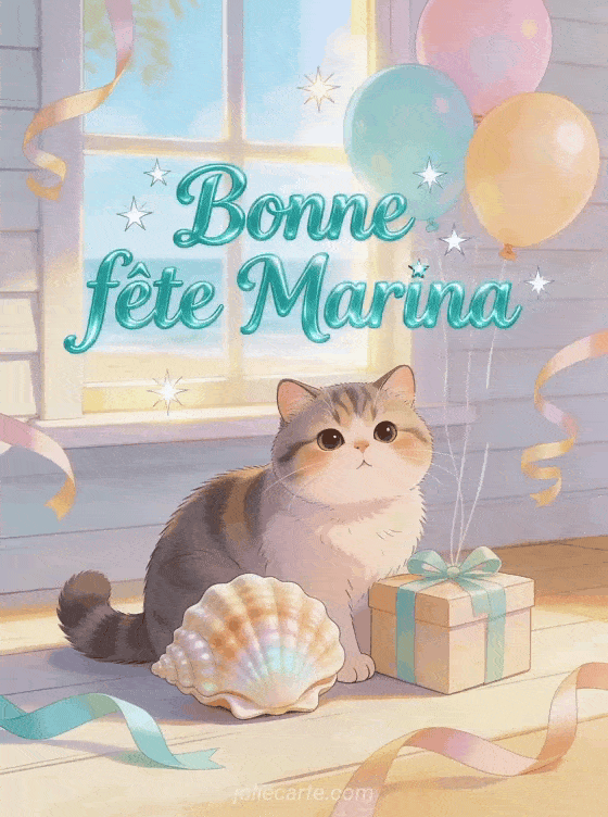 Bonne fête Marina - Bonne fete marina chat