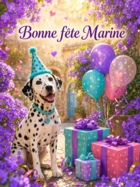 Carte bonne fĂȘte Marine
